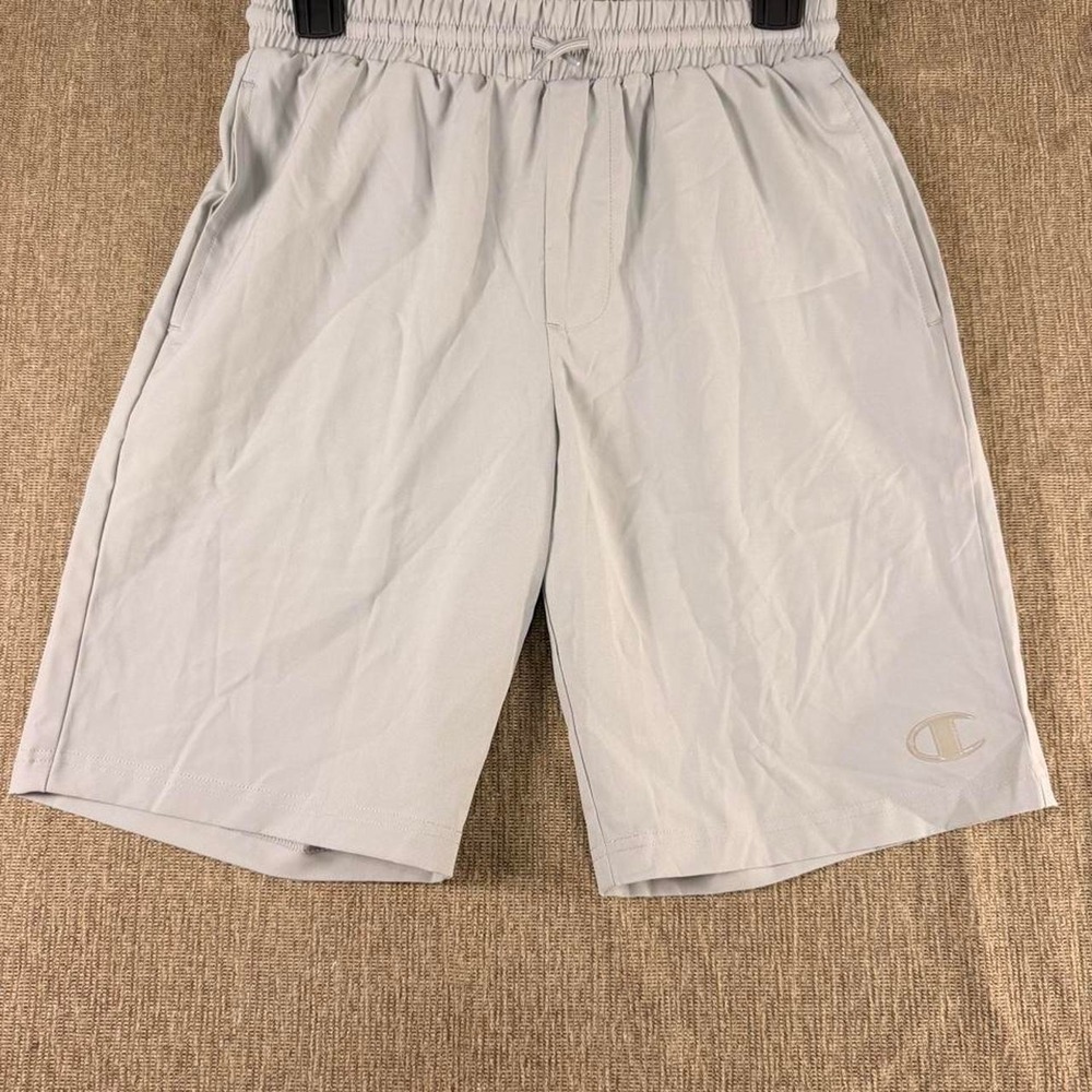 Champion Mens Youth Large 14/16 Grey Athletic Performance Shorts Stretch Gym